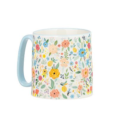 10 Strawberry Street Bella Bright Flowers Mug Set of 4