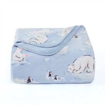 Cath Kidston Reversible Velvety Plush Throw Blanket