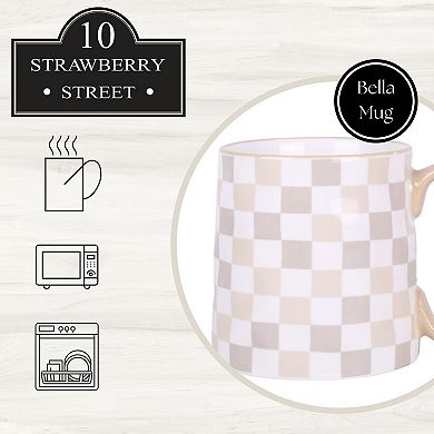 10 Strawberry Street Bella Check Mug 4-Piece Set