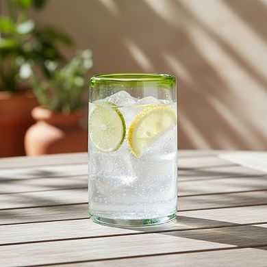 10 Strawberry Street Lime Rim Highball Glassware 4-Piece Set