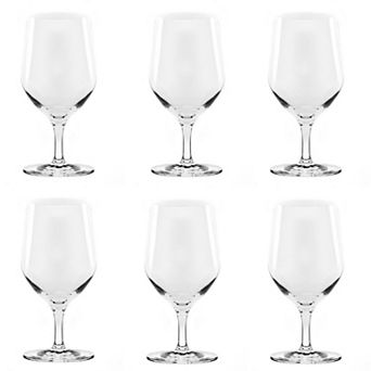 10 Strawberry Street 6 pc Breckenridge Glassware Water Goblet Set
