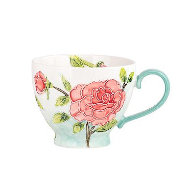 10 Strawberry Street Peonies Petaluxe Mug Set of 4