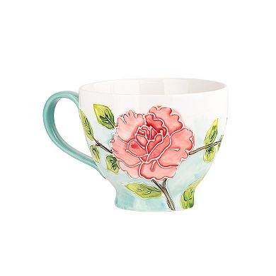 10 Strawberry Street Peonies Petaluxe Mug Set of 4