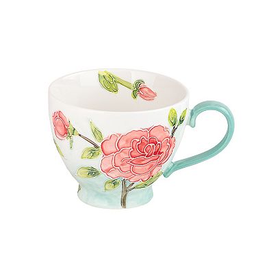 10 Strawberry Street Peonies Petaluxe Mug Set of 4