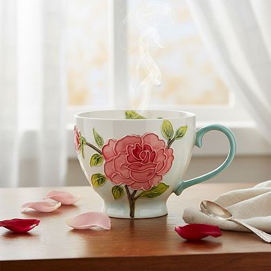10 Strawberry Street Peonies Petaluxe Mug Set of 4
