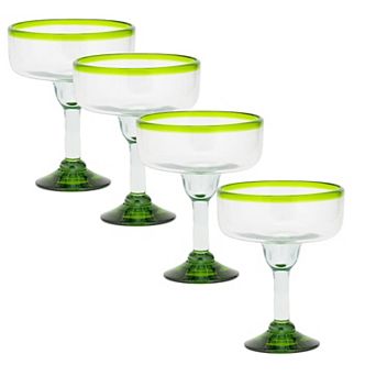 10 Strawberry Street 4 pc Margarita Glass Set