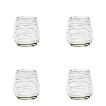 10 Strawberry Street 4 pc Meridia Stemless Wine Glass Set