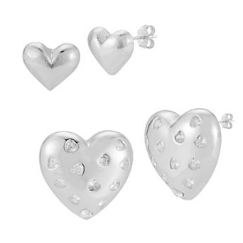 WINX Cubic Zirconia Heart Earring Set
