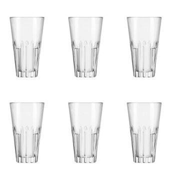 10 Strawberry Street 6 pc Stepback Hiball Glassware Set