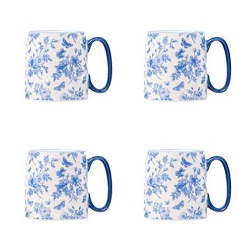 10 Strawberry Street Bella Chinoserie Mug 4 pc Set