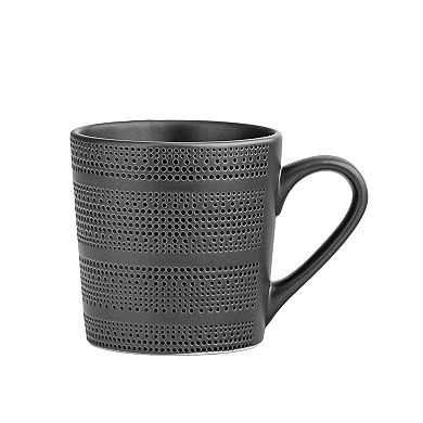10 Strawberry Street 6-Piece Onyx Shadow Mug Set