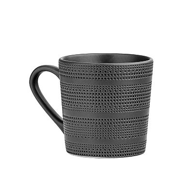 10 Strawberry Street 6-Piece Onyx Shadow Mug Set