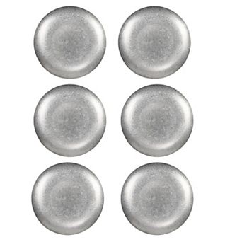 10 Strawberry Street Moab Stainless Steel 7.5-Inch Round Plate Set of 6