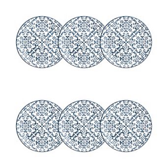 10 Strawberry Street Mediterranean Salad Plate Set of 6
