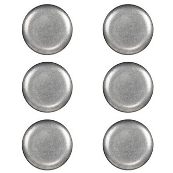 10 Strawberry Street Moab Stainless Steel 10.25-Inch Round Plate Set of 6