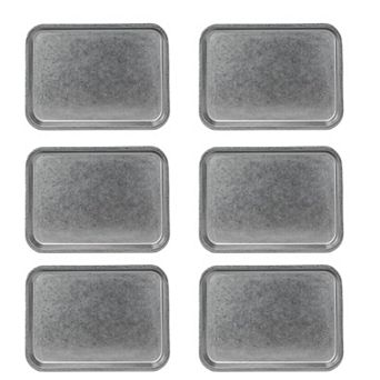 10 Strawberry Street Moab Stainless Steel Rectangular Plate Set of 6