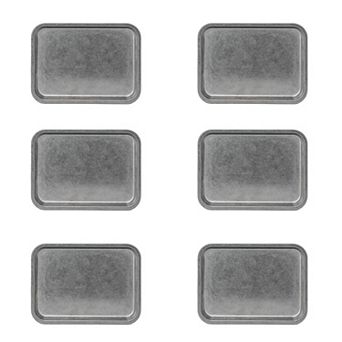 10 Strawberry Street Moab Stainless Steel Rectangular Plate Set of 6