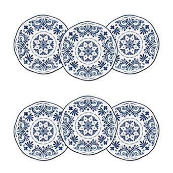10 Strawberry Street Talavera Salad Plate Set of 6