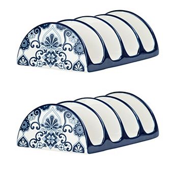 10 Strawberry Street Talavera Taco Cradle Set of 2