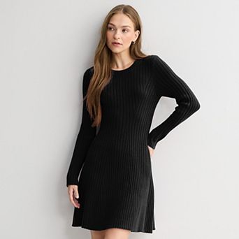 Juniors' Rewind Rib Knit Sweater Dress