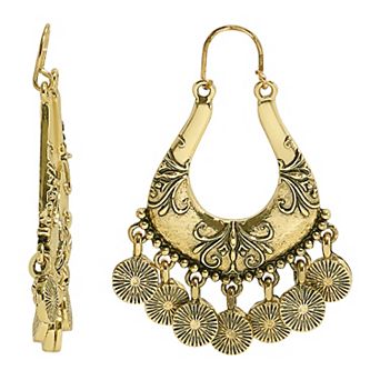 Emberly Gold Tone Shaky Chandelier Nickel Free Earrings