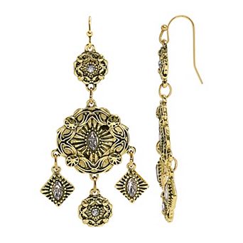 Emberly Gold Tone Shaky Dangle Nickel Free Earrings