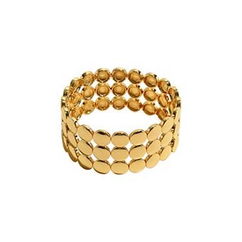 Emberly Gold Tone 3 Row Bracelet