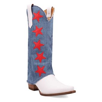Dingo Glory Days Women's Leather Knee-High Boots with Star Detail