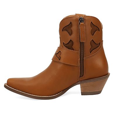 Dingo Saddle Up Women's Leather Ankle Booties With Buckle Detail
