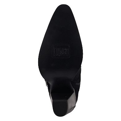 Dingo Bucked Off Women's Leather Knee-High Boots With Buckle Detail