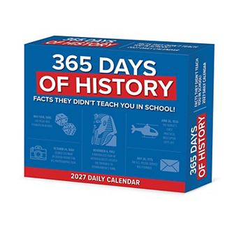 Willow Creek Press 2027 365 Days of History Daily Desk Box Calendar