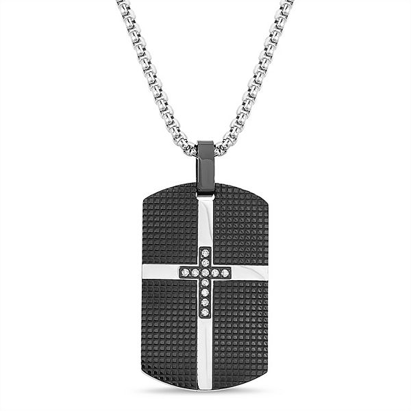 アクセサリー ODJ CHIEN 66 Men's STUDIO 1913 Ion-Plated Stainless Steel Cubic Zirconia Dog