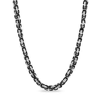 Men's STUDIO 1913 Ion-Plated Stainless Steel Byzantine Necklace