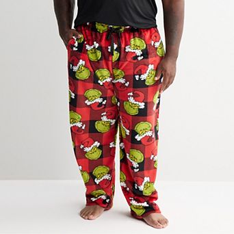 Big & Tall The Grinch Santa Buffalo Toss Pajama Pants