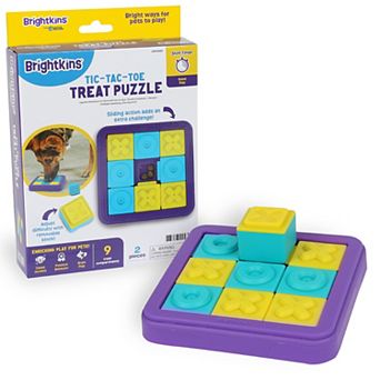 Brightkins Interactive Tic-Tac-Toe Treat Puzzle Pet Toy