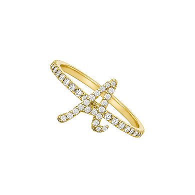 PRIMROSE Pave Cubic Zirconia Initial Ring