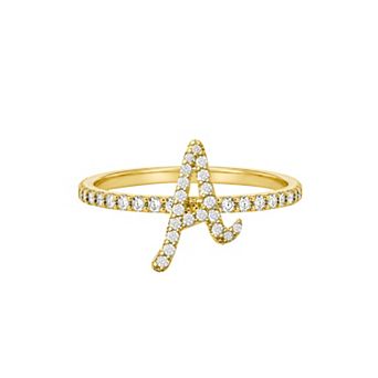 PRIMROSE Pave Cubic Zirconia Initial Ring