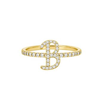 PRIMROSE Pave Cubic Zirconia Initial Ring