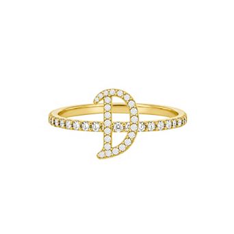 PRIMROSE Pave Cubic Zirconia Initial Ring