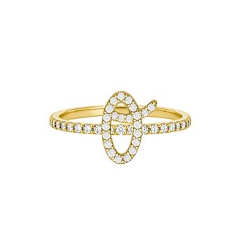 PRIMROSE Pave Cubic Zirconia Initial Ring