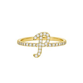PRIMROSE Pave Cubic Zirconia Initial Ring