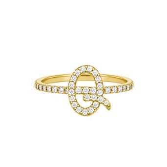 PRIMROSE Pave Cubic Zirconia Initial Ring