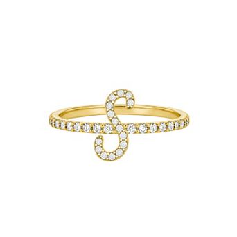 PRIMROSE Pave Cubic Zirconia Initial Ring