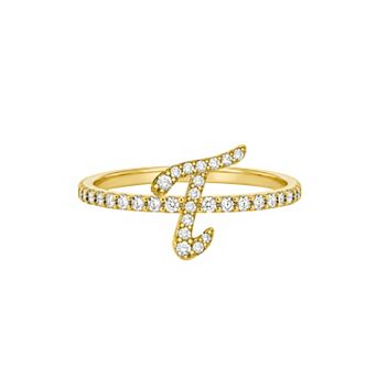 PRIMROSE Pave Cubic Zirconia Initial Ring