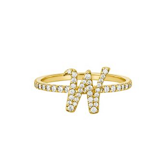 PRIMROSE Pave Cubic Zirconia Initial Ring