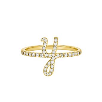 PRIMROSE Pave Cubic Zirconia Initial Ring