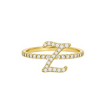PRIMROSE Pave Cubic Zirconia Initial Ring