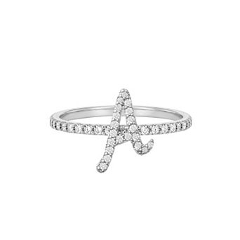 PRIMROSE Pave Cubic Zirconia Initial Ring