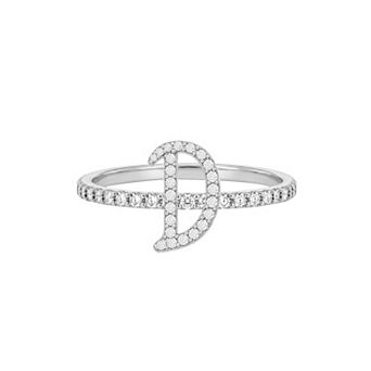 PRIMROSE Pave Cubic Zirconia Initial Ring