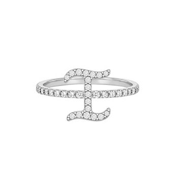 PRIMROSE Pave Cubic Zirconia Initial Ring